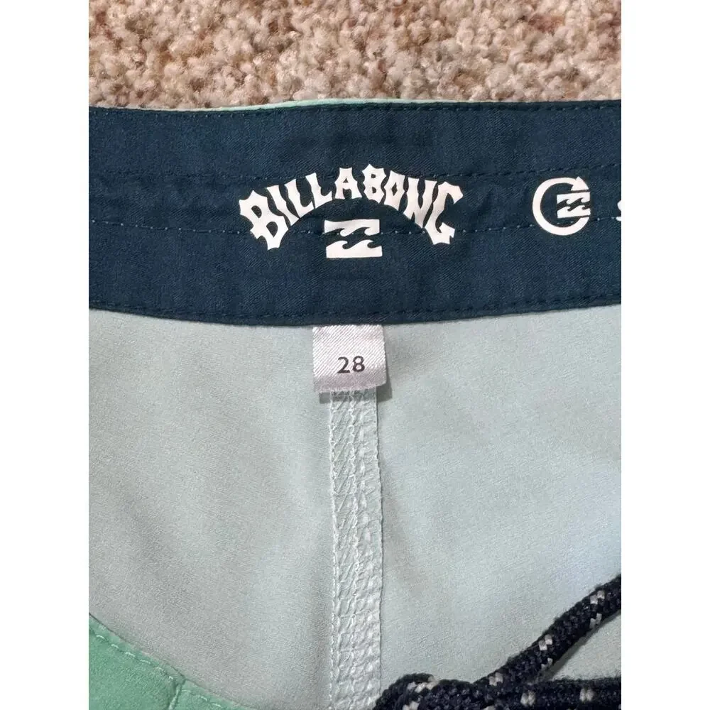 Billabong Men's 73 Spinner Lo Tide Boardshorts Size 28 Striped Swim Trunks Surf